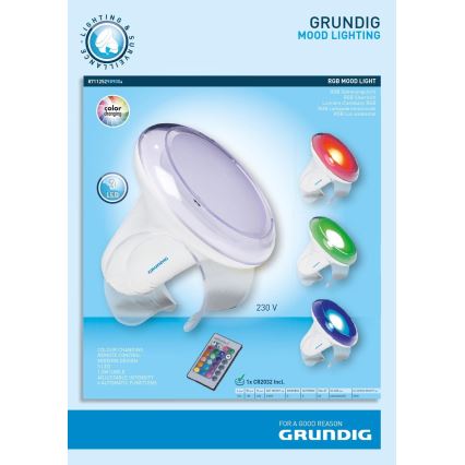 Grundig - LED RGB Ściemniana lampa stołowa LED/1W/230V + pilot