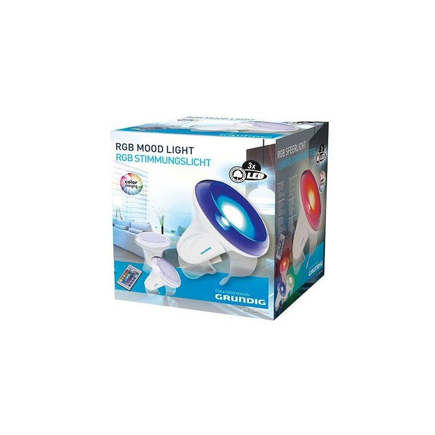 Grundig - LED RGB Ściemniana lampa stołowa LED/1W/230V + pilot
