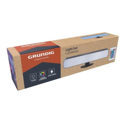 Grundig - LED RGBW ściemniana lampa biurkowa LED/0,7W/5V czarna + pilot zdalnego sterowania