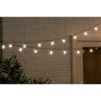 Grundig - LED Ściemnialny łańcuch solarny 50xLED/8 funkcji 9,35m ciepła biel + pilot zdalnego sterowania