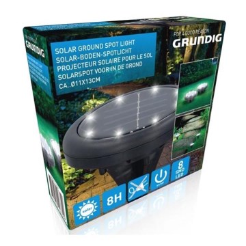 Grundig - LED Solarna lampa 8xLED/1xAA 600 mAh