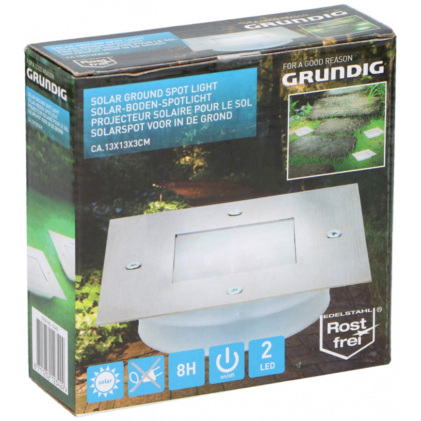 Grundig - LED Solarna oprawa wpuszczana 2xLED/1,2V 600mAh IP44
