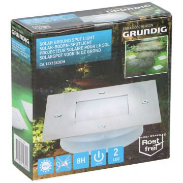 Grundig - LED Solarne oświetlenie wpuszczane 2xLED/1,2V