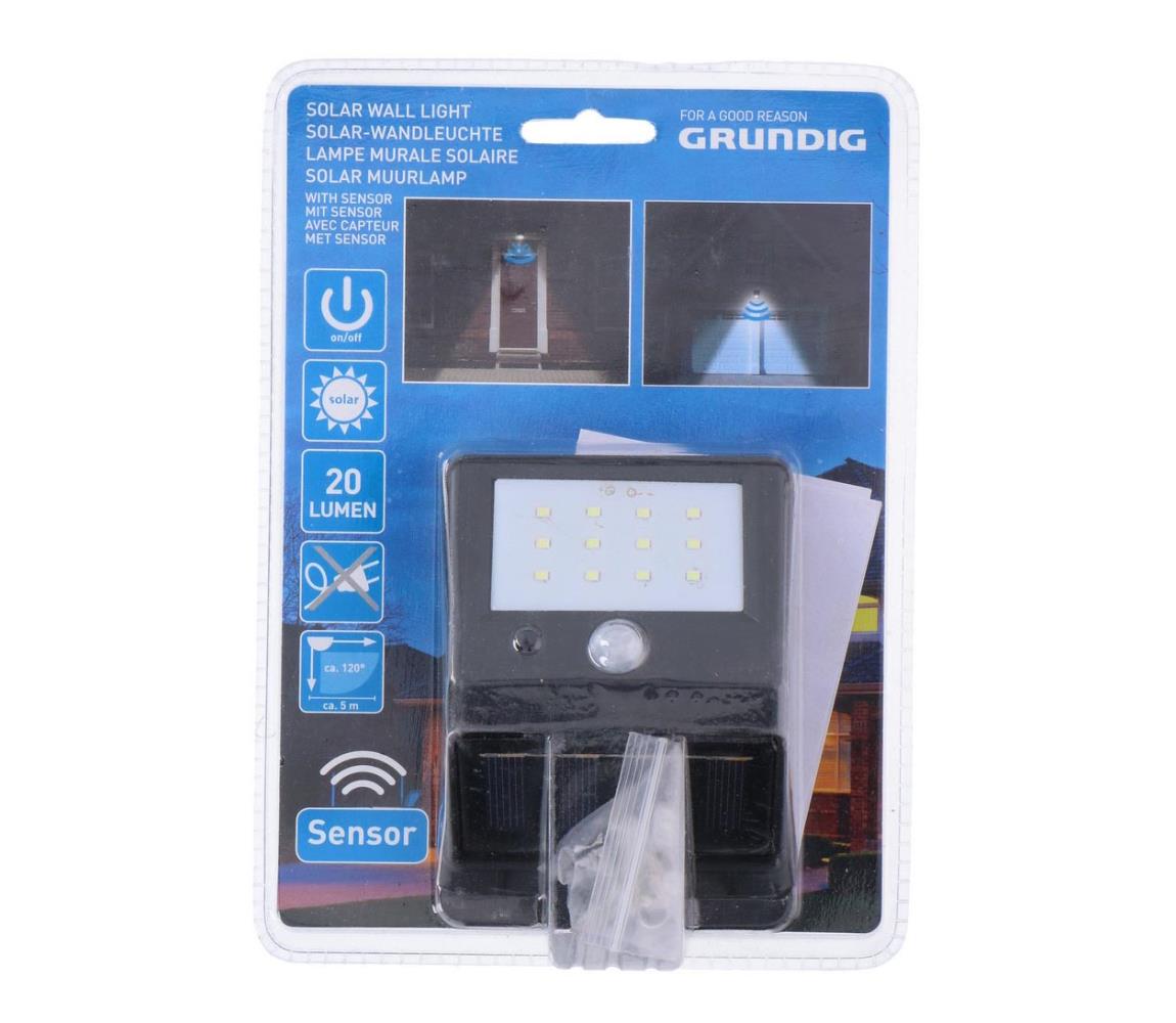 Grundig - LED Solarne oświetlenie z czujnikiem 1xLED/0,25W/1xAA