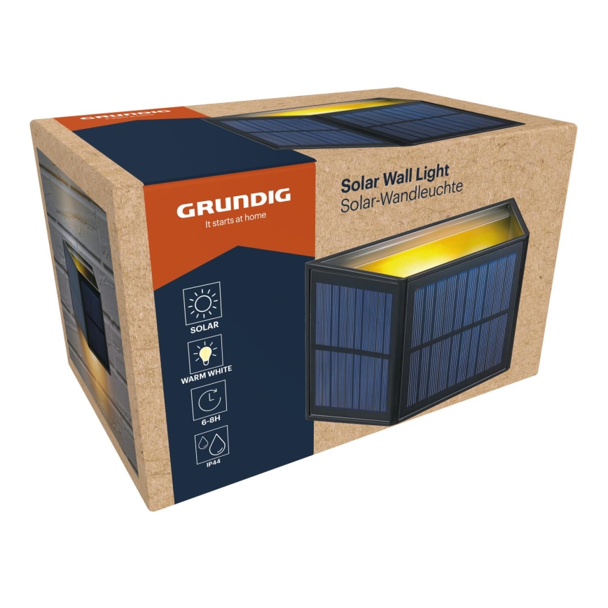Grundig - LED solarny kinkiet LED/3,7V 1800 mAh IP44