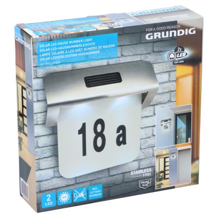 Grundig - LED Solarny numer domu 1,2V 600 mAh