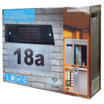 Grundig - LED Solarny numer domu z czujnikiem LED/1,2V IP44