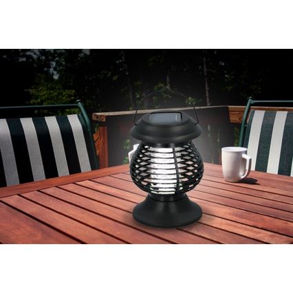 Grundig - LED UV Lampa solarna z pułapką na owady LED/1W/1,2V IPX4