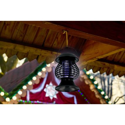 Grundig - LED UV Lampa solarna z pułapką na owady LED/1W/1,2V IPX4