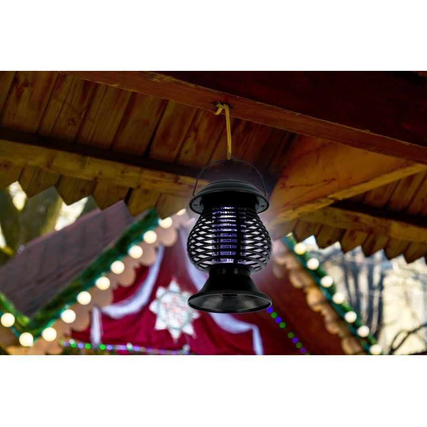 Grundig - LED UV Lampa solarna z pułapką na owady LED/1W/1,2V IPX4