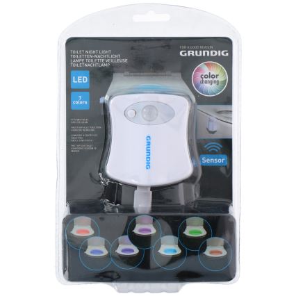 Grundig - Oświetlenie do WC LED z czujnikiem LED/3xAAA