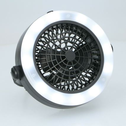 Grundig - Przenośny wentylator z oświetleniem LED LED/3xAA