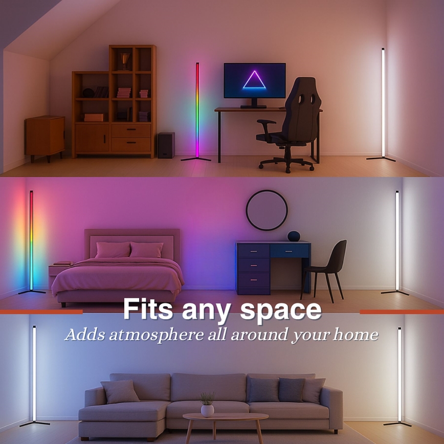 Grundig - ściemnialna lampa stojąca LED RGBW LED/6W/230V + pilot zdalnego sterowania