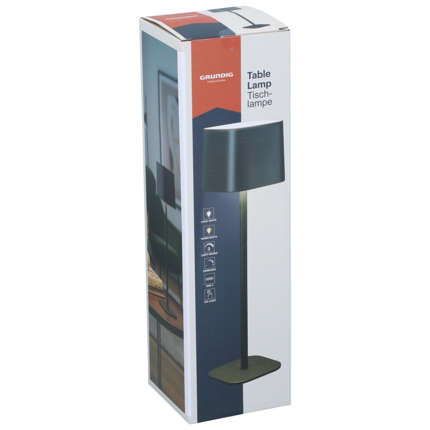 Grundig - ściemniana dotykowa lampka stołowa LED, 5V, 1200 mAh