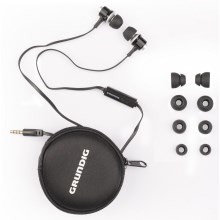 Grundig - Słuchawki z mikrofonem JACK 3,5 mm czarne