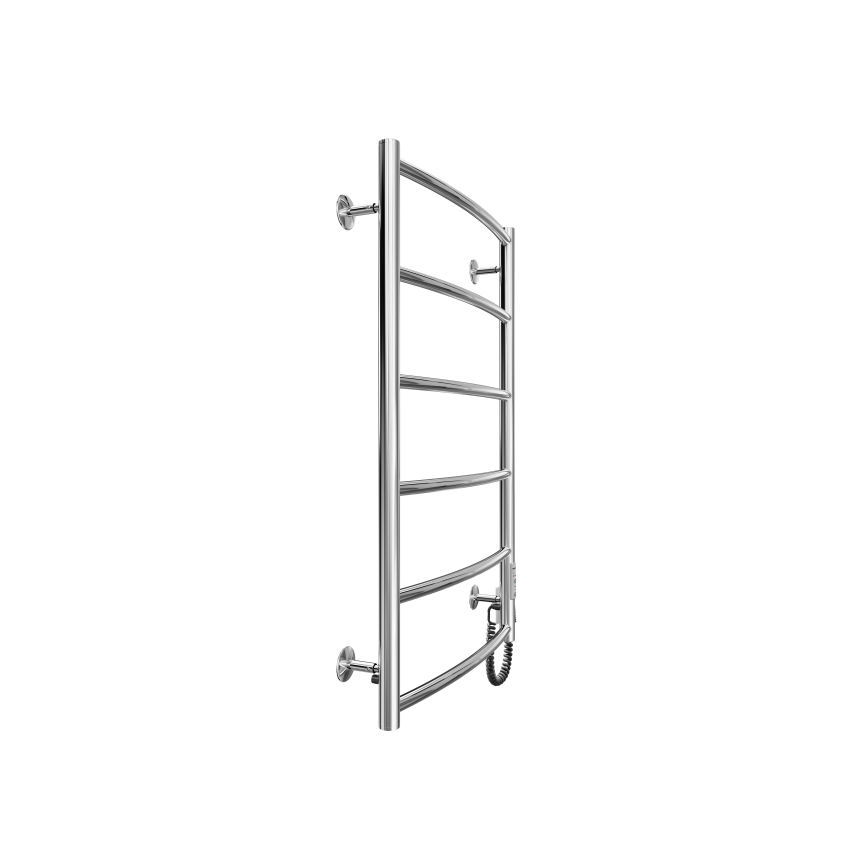 Grzejnik drabinkowy na ręczniki CLASSIC 100W/230V 81x53cm stal nierdzewna/chrom błyszczący prawa