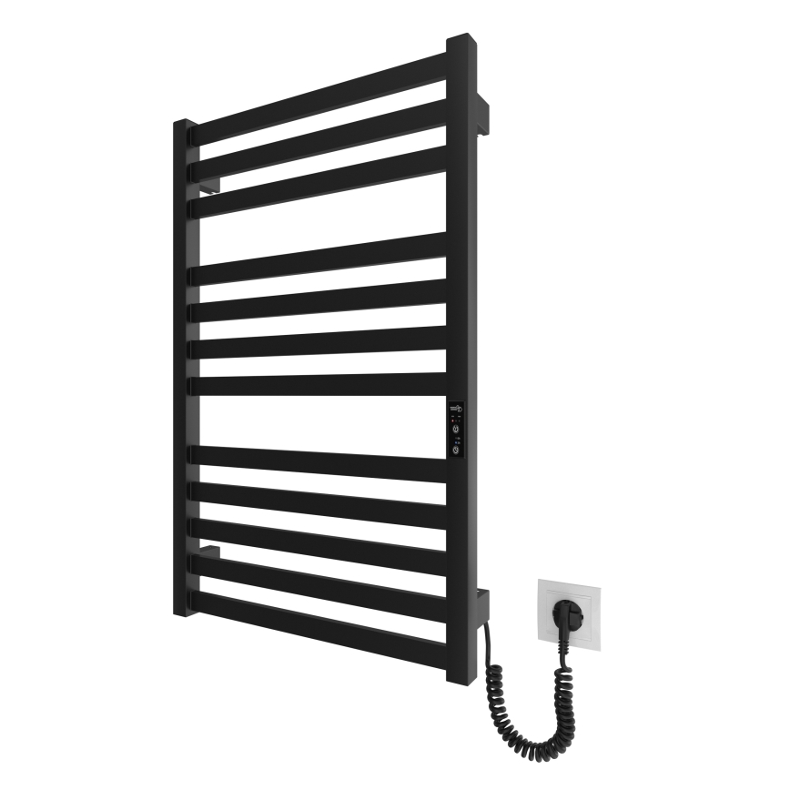 Grzejnik drabinkowy na ręczniki HF OXFORD 170W/230V 77x53 cm czarny