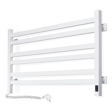 Grzejnik łazienkowy drabinkowy AVANGARD z termostatem 316 W/230 V 50,6 cm IP44 biały lewy kwadratowy