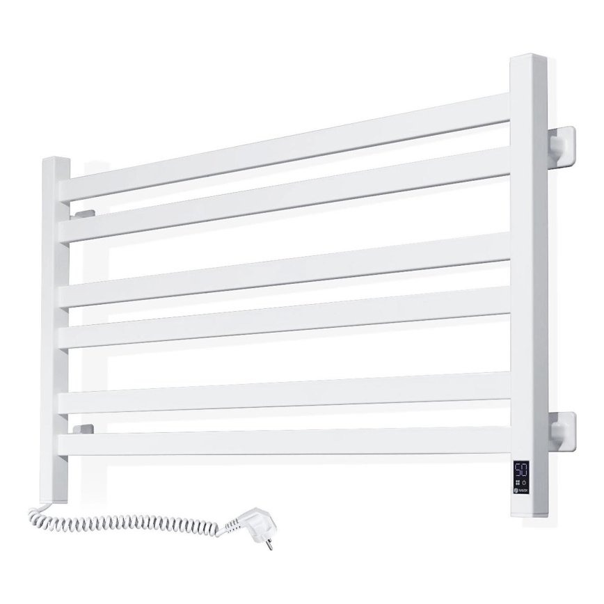 Grzejnik łazienkowy drabinkowy AVANGARD z termostatem 316 W/230 V 50,6 cm IP44 biały lewy kwadratowy