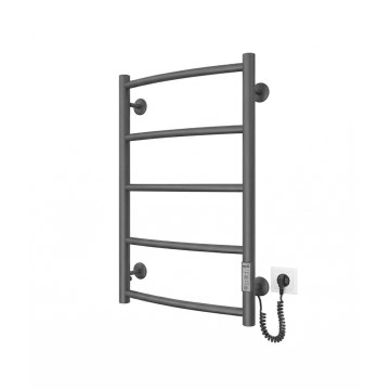 Grzejnik łazienkowy drabinkowy CLASSIC 65W/230V 66x42 cm stal nierdzewna/antracyt prawy