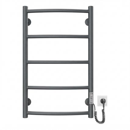 Grzejnik łazienkowy drabinkowy CLASSIC 65W/230V 66x42 cm stal nierdzewna/antracyt prawy