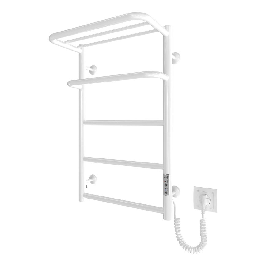 Grzejnik łazienkowy drabinkowy HOTEL 75W/230V 66x42 cm stal nierdzewna/biały prawy
