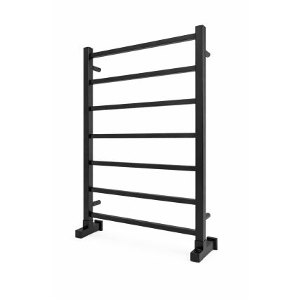 Grzejnik łazienkowy drabinkowy INOX TOKIO 161 W/230 V 77 x 53 cm stal nierdzewna/czarny