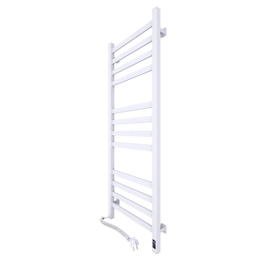 Grzejnik łazienkowy drabinkowy z termostatem AVANGARD 459W/230V 120,6 cm IP44 biały lewy prostokątny