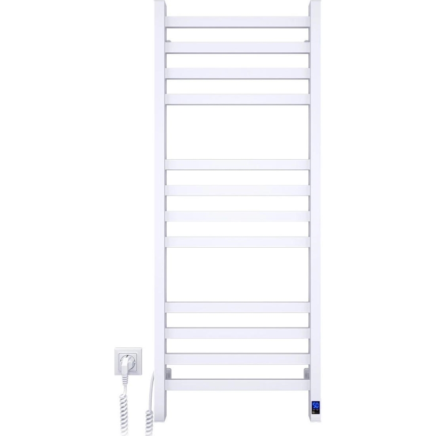 Grzejnik łazienkowy drabinkowy z termostatem AVANGARD 459W/230V 120,6 cm IP44 biały lewy prostokątny