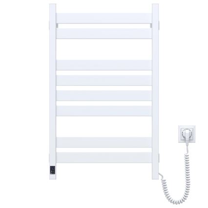 Grzejnik łazienkowy drabinkowy z termostatem LARGO 432W/230V 80,6 cm IP44 biały prawostronny kwadratowy