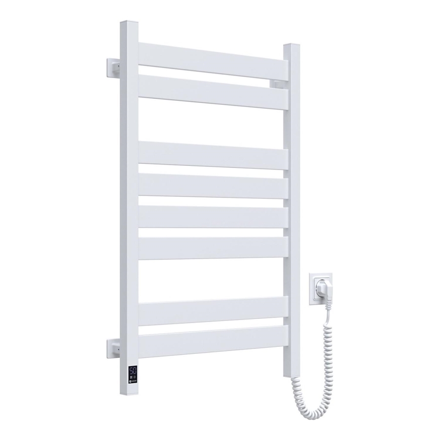 Grzejnik łazienkowy drabinkowy z termostatem LARGO 432W/230V 80,6 cm IP44 biały prawostronny kwadratowy