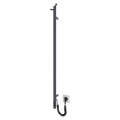 Grzejnik łazienkowy RAY 25W/230V 110x30 cm IP44 stal nierdzewna/antracyt