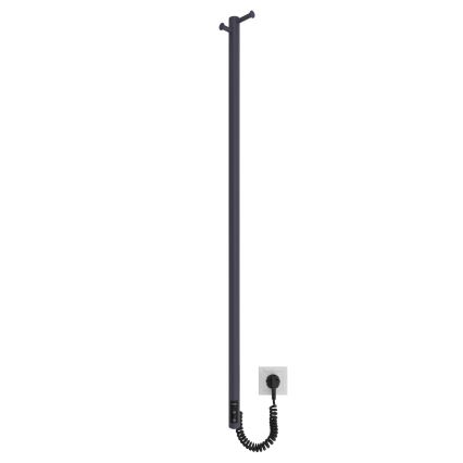 Grzejnik łazienkowy RAY 25W/230V 110x30 cm IP44 stal nierdzewna/antracyt