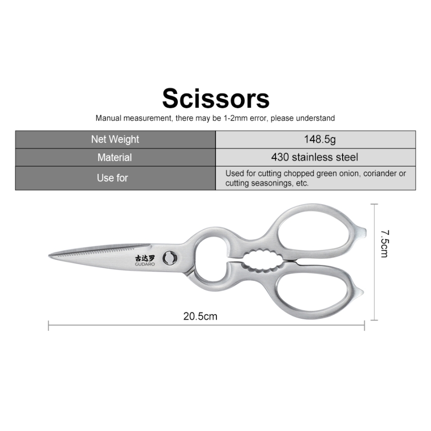 Gudaro - 7-częściowy zestaw noży kuchennych w bloku KENSHO, akacja