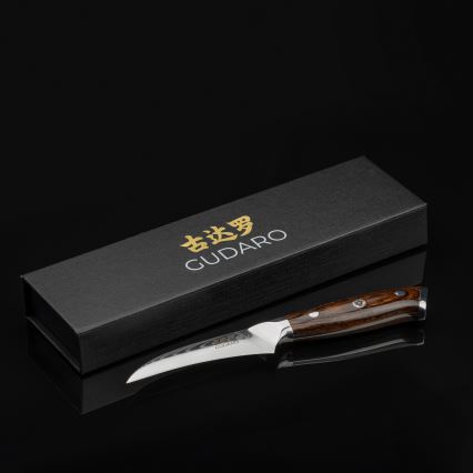 Gudaro -Damasceński nóż do owoców FENG 3,5, 67 warstw stali damasceńskiej, długość 9,5cm