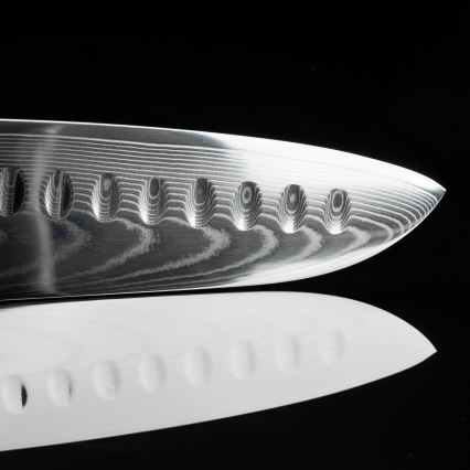 Gudaro - Damasceński nóż kuchenny Santoku FENG 7,5, 67 warstw stali, długość 18 cm