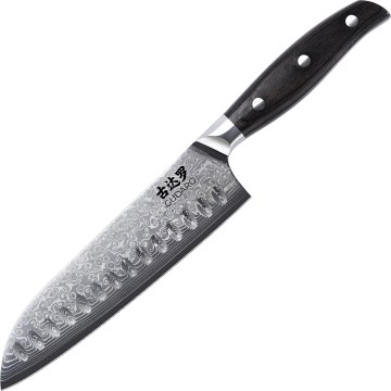 Gudaro - Damasceński nóż kuchenny Santoku SHIRO 7