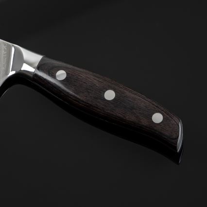 Gudaro - Damasceński nóż kuchenny Santoku SHIRO 7, 67 warstw stali, długość 17,5 cm