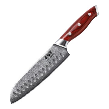Gudaro - Damaśkowy nóż kuchenny Santoku KENSHO 7