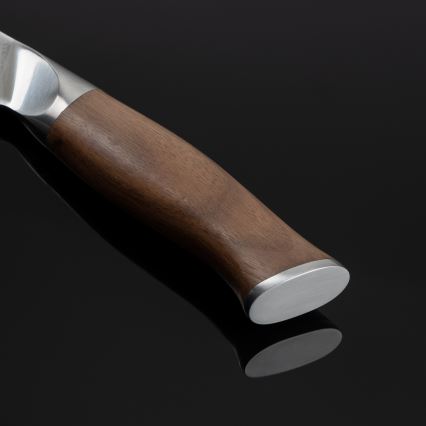 Gudaro - Damaszkowy nóż kuchenny Santoku TAKUMI 7, 67 warstw stali, długość 17,5 cm, orzech