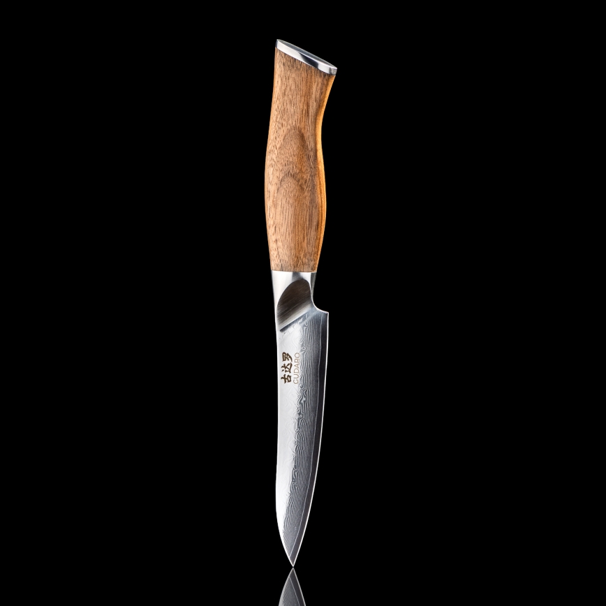 Gudaro - Uniwersalny nóż kuchenny TAKUMI 5, damasceński, 67 warstw stali, długość 12,5 cm, orzech