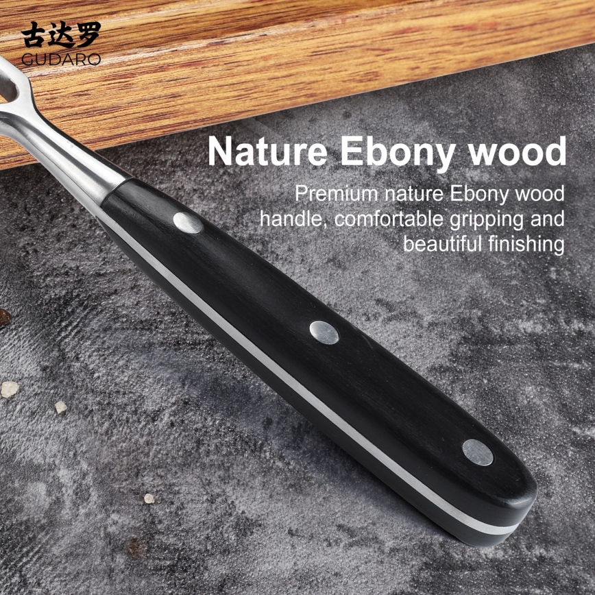 Gudaro - Widelec kuchenny MIYABI czarny/pakkawood
