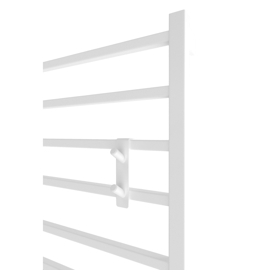 Haczyk na grzejnik INOX stal nierdzewna/biały