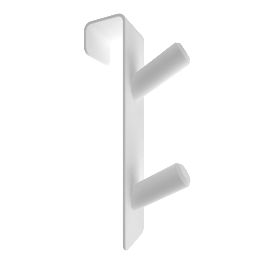 Haczyk na grzejnik INOX stal nierdzewna/biały