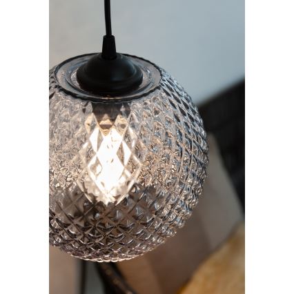 Halo Design 718443 - Lampa wisząca na przewodzie NOBB 1xE27/40W/230V Ø 22 cm przydymiona szara