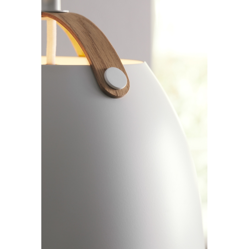 Halo Design 734870 - Żyrandol na lince OSLO 1xE27/40W/230V śr. 40 cm biały/dąb