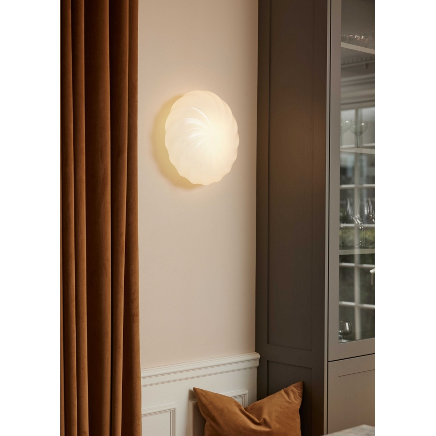 Halo Design 739547 - Kinkiet TWIST 3xG9/28W/230V, średnica 35 cm, biały/mosiądz