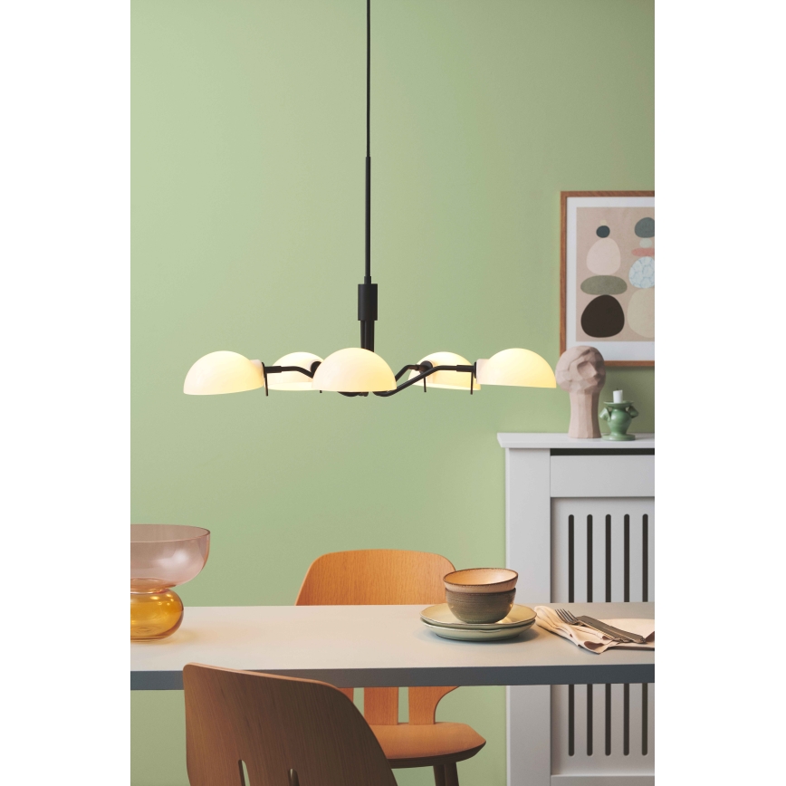 Halo Design 740369 - Lampa wisząca na przewodzie KJOBENHAVN 5xG9/28W/230V średnica 50 cm czarna