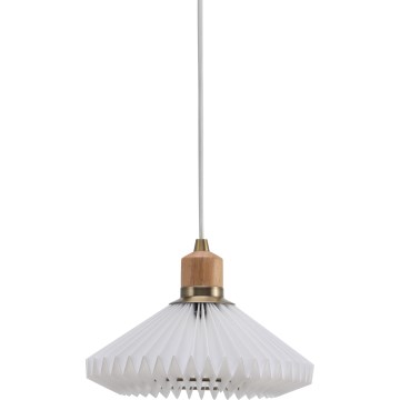 Halo Design 744053 - Lampa wisząca na lince PARIS 1xG9/28W/230V śr. 24 cm biała/mosiądz/dąb