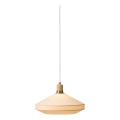 Halo Design 744206 - Żyrandol na lince PARIS 1xE27/60W/230V, średnica 40 cm, kremowy/mosiądz/dąb